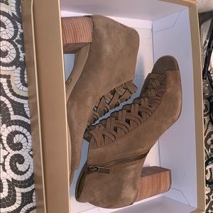 Micheal Kors booties open toe
